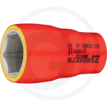 Hazet Sechskant Steckschlüssel-Einsatz (Vierkant 12,5 mm (1/2 Zoll), Außen-Sechskant-Tractionsprofil, 23 mm)