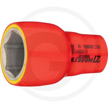 Hazet Sechskant Steckschlüssel-Einsatz (Vierkant 12,5 mm (1/2 Zoll), Außen-Sechskant-Tractionsprofil, 27 mm)
