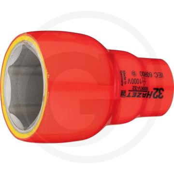 Hazet Sechskant Steckschlüssel-Einsatz (Vierkant 12,5 mm (1/2 Zoll), Außen-Sechskant-Tractionsprofil, 32 mm)