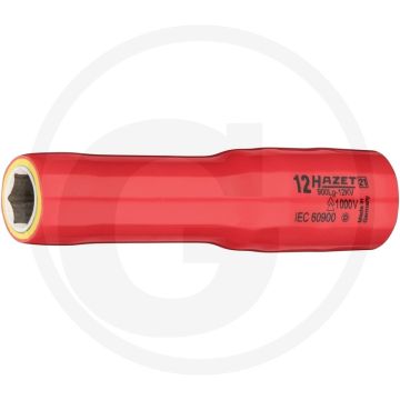 Hazet Sechskant Steckschlüssel-Einsatz (Vierkant 12,5 mm (1/2 Zoll), Außen-Sechskant-Tractionsprofil, 12 mm)