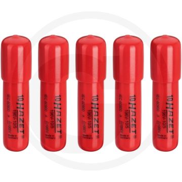 Hazet Endkappen mit Selbstklemmung, 1.000V (⌀ 10 mm, 5-teilig)