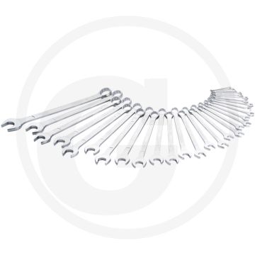 Hazet Ring-steeksleutelset 25x: Chroom-vanadium, DIN 3113 Form A, ISO 3318.