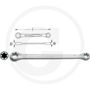 Hazet Dubbele ringsleutel TORX® E14 x E18 180 mm
