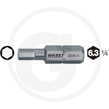 Hazet Bit 25mm Speciaal Staal 4mm