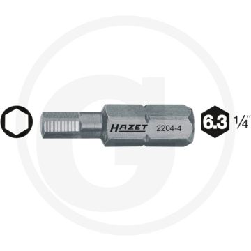 Hazet Bit 25mm Speciaal staal 6mm