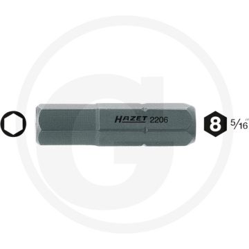 Hazet Bit 6 mm 30 mm ISO 1173 C8 (5/16")
