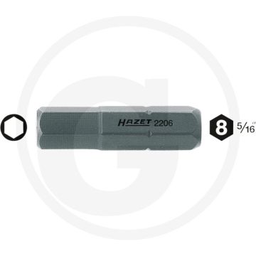 Hazet Bit 30mm 7mm 5/16" ISO 1173 C8 - Bits 2206