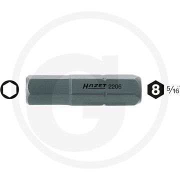 Hazet Bit 30mm 8mm 5/16" ISO 1173 C8 - Bits 2206