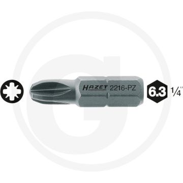 Hazet Bit PZ1 25mm Speciaal Staal