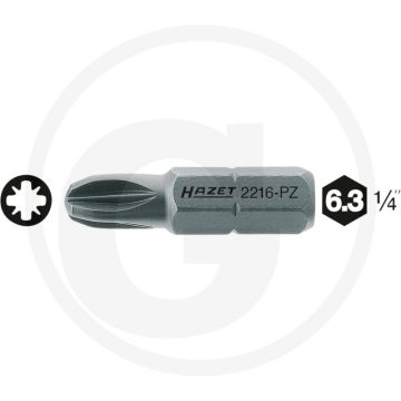 Hazet Bit PZ3 Speciaal Staal 25mm