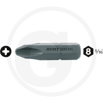 Hazet Bit PH4 38mm 6kant-Antrieb ISO 1173 C8 (5/16") - 100 tekens