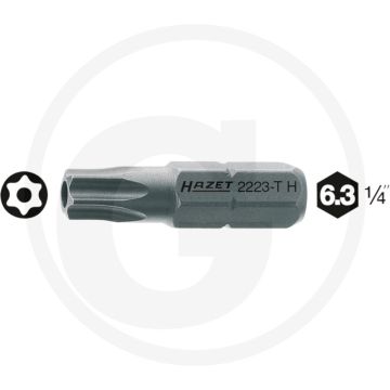 Hazet Bit 25mm TB9 ISO 1173 C6,3 T 9 H 2,5