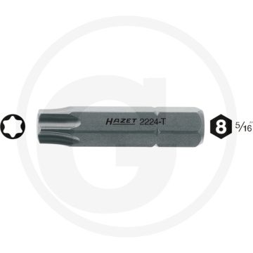 Hazet Bit T45 35mm 7,82mm TORX - 100 tekens
