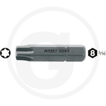 Hazet Bit T50 35mm 6kant-Antrieb ISO 1173 C8 (5/16")