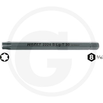 Hazet Bit T50 100mm 6kant-Antrieb ISO 1173 C8 (5/16")
