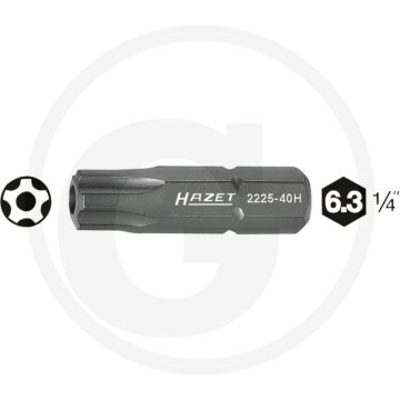 Hazet 5-sterren-bit 25 mm, 15H aandrijving ISO 1173 C6,3 (1/4")
