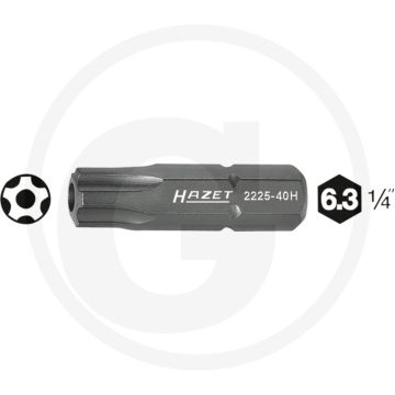 Hazet 5-sterren-bit 25mm 27H ISO 1173 C6,3 (1/4")