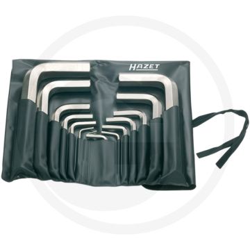 Hazet Haakse-schroevendraaierset 10x Inbussleutel: 2-12, Chroom-vanadium, DIN ISO 2936