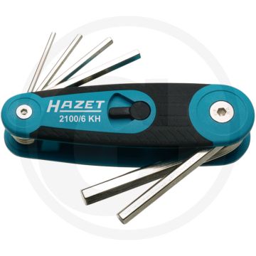 Hazet Haakse-schroevendraaierset 6x inbus 2,5-8, Cr-V, DIN ISO 2936