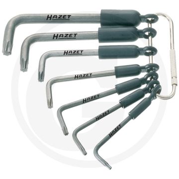 Hazet Haakse-schroevendraaierset 7x Torx T8-T40, Chroom-vanadium, Duitsland
