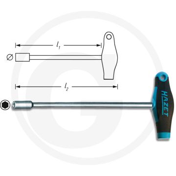 Hazet Dopsleutel 10 mm, 384 mm lengte