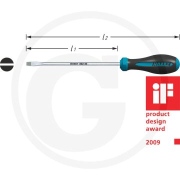 Hazet HEXAnamic®-schroevendraaier - Kling speciaal staal, 199 mm lengte