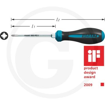 Hazet HEXAnamic®-schroevendraaier PZ0 PH, 159mm, 0.05kg