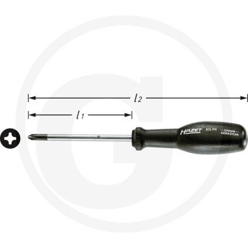 Hazet Schroevendraaier trinamic 80 mm DIN ISO 8764-2