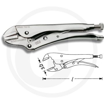 Hazet Griptang 250 mm Vernikkeld 40 mm Klembereik