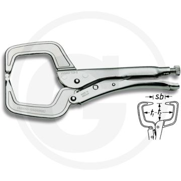 Hazet Griptang 280 mm Vernikkeld, Klembereik 90 mm