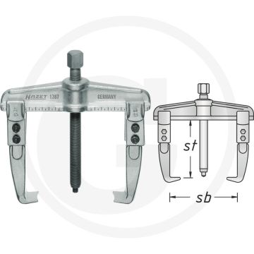 Hazet Trekker, 2-armig, 10 t, 520 mm spanbereik