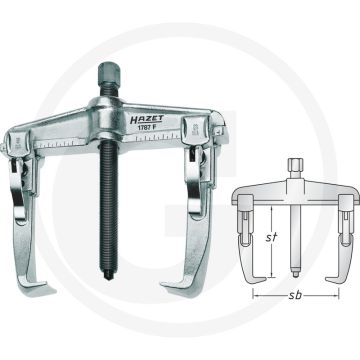 Hazet Snelspantrekker, 2-armig - Max. 3 t - Spanbereik 90 mm