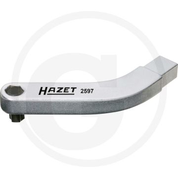 Hazet Portierscharnier-insteekgereedschap, gebogen bithouder - Chroom-vanadium, 95 mm