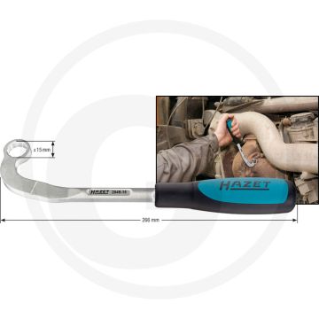 Hazet Turbolader sleutel 266 mm, 15 mm (s1)