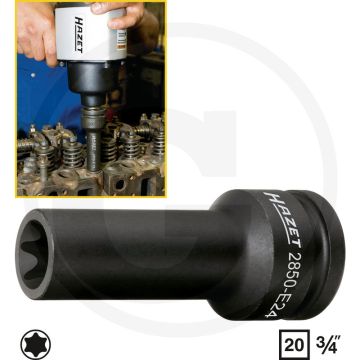 Hazet Krachtdopsleutel TORX® voor MAN Nkw F 2000, F 90, F 8, D 25, D 28 Motoren.