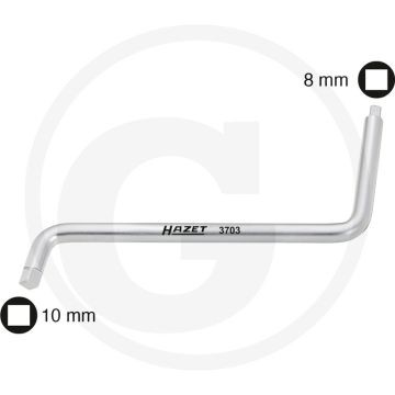 Hazet Carterplugsleutel 233mm Chroom-vanadium