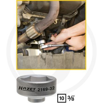 Hazet Oliefiltersleutel 32mm voor VW, Audi, BMW, MAN - Verchroomd - Made In Germany