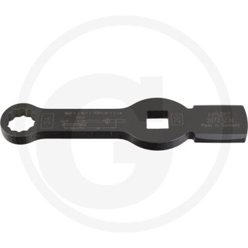 Hazet Ring-slagsleutel (twaalfkant) met 2 slagvakken - Made In Germany, 26 mm, 219 mm