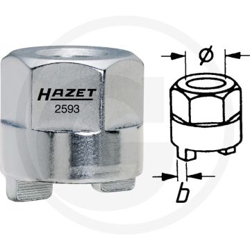 Hazet Schokdemper-tapsleutel Chroom-vanadium 14.5mm Ø