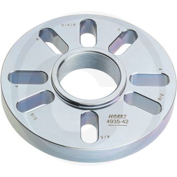 Hazet Cirkelgatplaat ∅ 160 mm, voor cirkelgaten ∅ 90-130 mm. Geschikt voor Antriebswellen-Werkzeug.