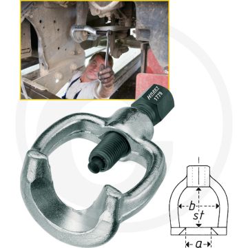 Hazet Kogelgewrichttrekker - Speciaal staal, Spandiepte 77mm