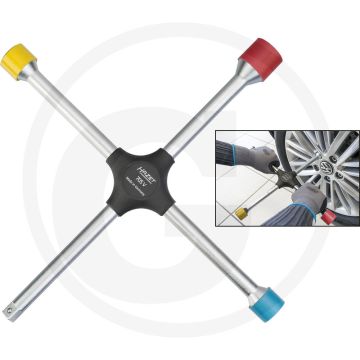Hazet Kruissleutel 380 mm Verchroomd DIN 3119 ISO 6788
