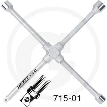 Hazet Kruissleutel 420 mm Chroom-vanadium DIN 3119 ISO 6788