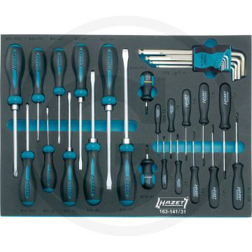 Hazet Metalen gereedschapskist met basisassortiment 31 gereedschappen, 392x519mm, diverse profielen