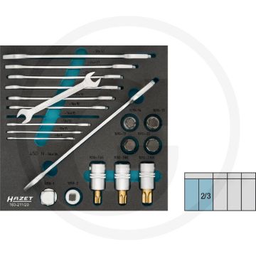 Hazet Schroefsleutel- / steeksleutelset 344 mm - 342 mm