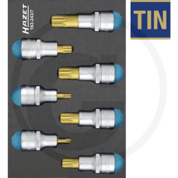 Hazet Dopsleutelbitset (XZN) TIN gecoat - 172 mm