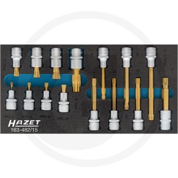 Hazet Dopsleutelbitset TIN gecoat - 342 mm