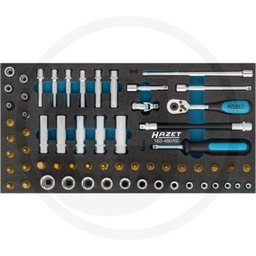 Hazet Dopsleutelset, Binnenvierkant 1⁄4″, 60-delig, L342xB172 mm