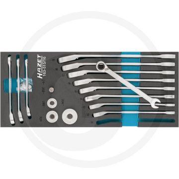 Hazet KNARREN-RING-MAULSCHLÜSSEL-SATZ met Safety-Insert-System