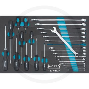 Hazet Gereedschapset, ring-steeksleutels, schroevendraaiers 519 mm.
